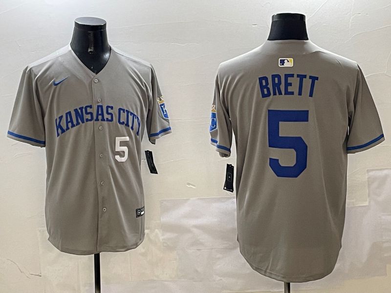 Men Kansas City Royals #5 Brett Grey Game 2025 Nike MLB Jersey style 3161